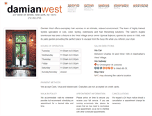 Tablet Screenshot of damianwestsalon.com